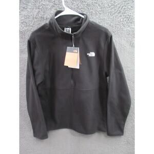 NWT The North Face Glacier Men's Size Medium Black 1/2 Zip Fleece